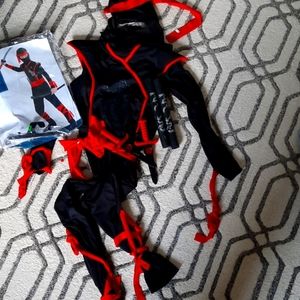 Shadow Ninja Costume with nunchucks